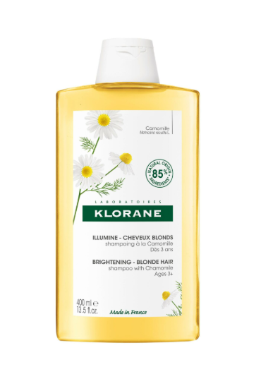 Klorane - Shampoing Reflets Blonds à la Camomille cheveux blonds à châtains - Éclaircissant | 400ml