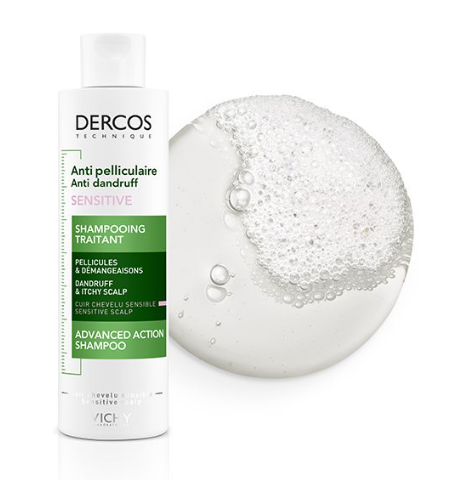 Vichy Dercos Shampoing Traitant Anti-Pelliculaire Sensitive Cuir Chevelu Sensible | 200ml