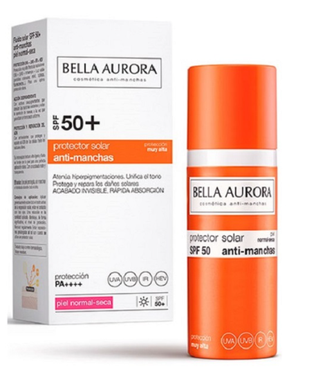 Bella Aurora Ecran Solaire Anti-Taches SPF50+ Peau Normale et Sèche 50ml