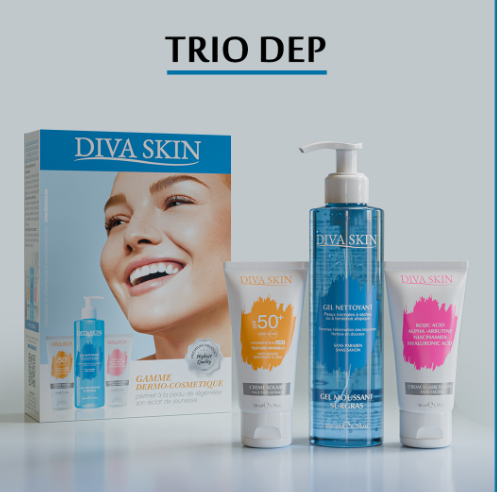 Diva Skin Pack Crème Anti-Taches 50ml + Gel Nettoyant 200ml + Ecran Invisible