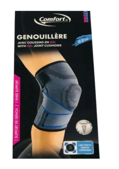 Comfort Genouillère Strapping Noir | Medium-Large