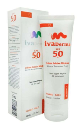 Ivaderma Ecran Solaire Minéral SPF50+ 50ml