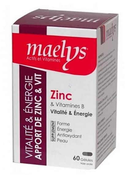 Maelys Zinc et Vitamines B | 60 Gélules