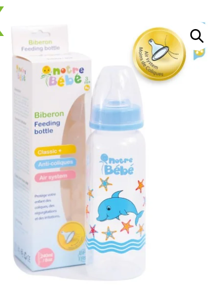 Notre Bebe Biberon Simple +3 mois | 240ml