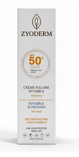 Zyoderm Crème Solaire Invisible Anti-Tache SPF50+